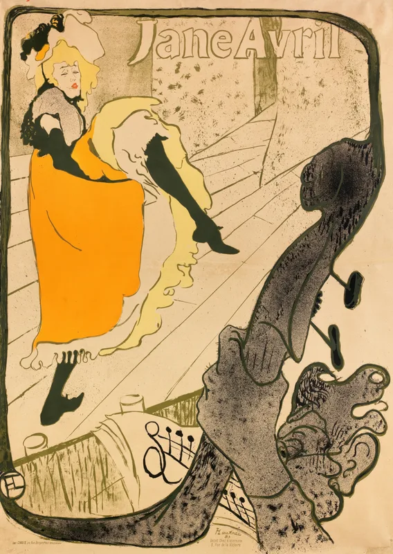 Jane Avril (1893) by Henri de Toulouse-Lautrec — free 4K wallpaper
