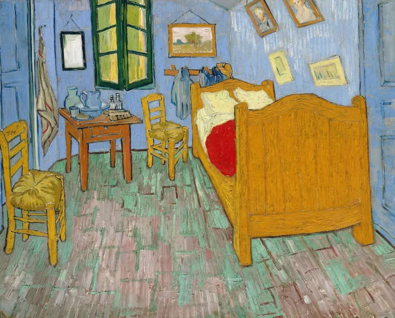 The Bedroom (1889) by Vincent van Gogh — free 4K wallpaper